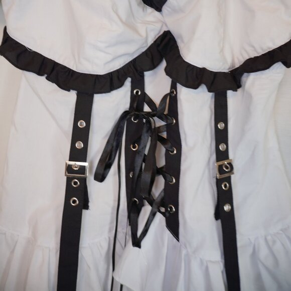 Gothic Lolita Ruffled Corset Blouse - Picture 12 of 12